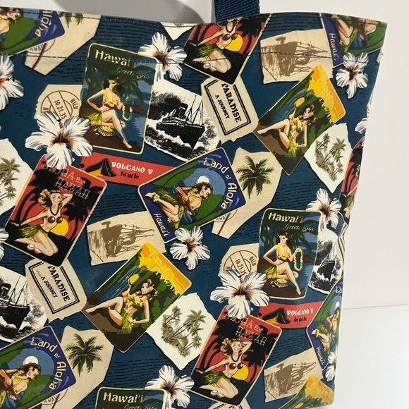 Hawaii Beach tote Bag Hawaiian Bag Maui Oahu Lanai Islands Palms Local Design - Picture 10 of 11